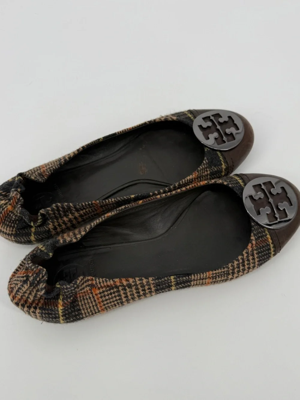 Tory Burch Ballet Flats Plaid Size 10.5
